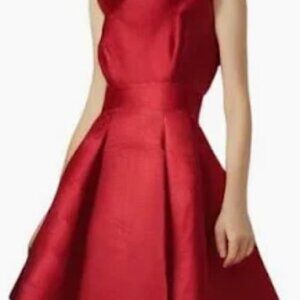 Kate Spade Red Satin Prom/ Party Dress/ Low Back/ Pockets/ 6